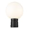Z-Lite Laurent Outdoor Post Mount Fixture, 1-Light, 8 In.W x 11.5 In.H, Black/Opal 597PHM-BK - alternate 6